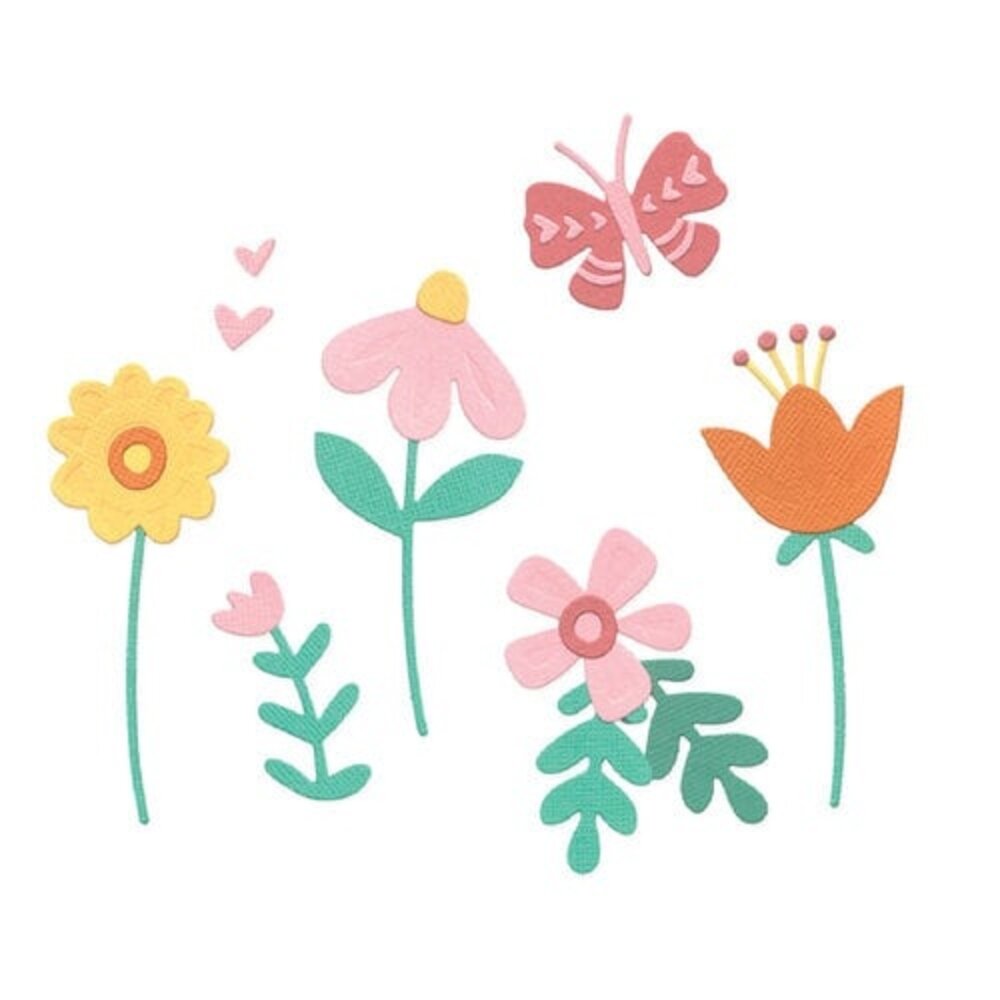 Sizzix PRE-ORDER Catherine Pooler Thinlits Die Set Friendly Florals (667115)