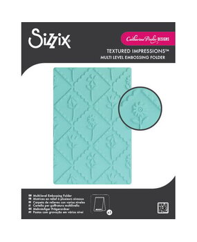 Sizzix PRE-ORDER Catherine Pooler Multi-Level Textured Impressions Scallop Framed Florals (667117)