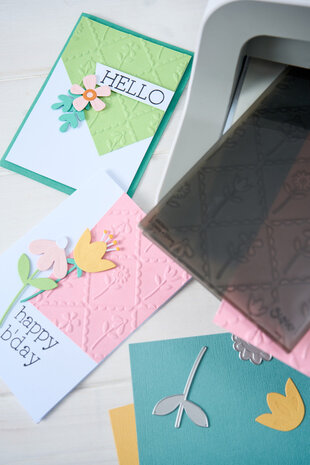 Sizzix PRE-ORDER Catherine Pooler Multi-Level Textured Impressions Scallop Framed Florals (667117)