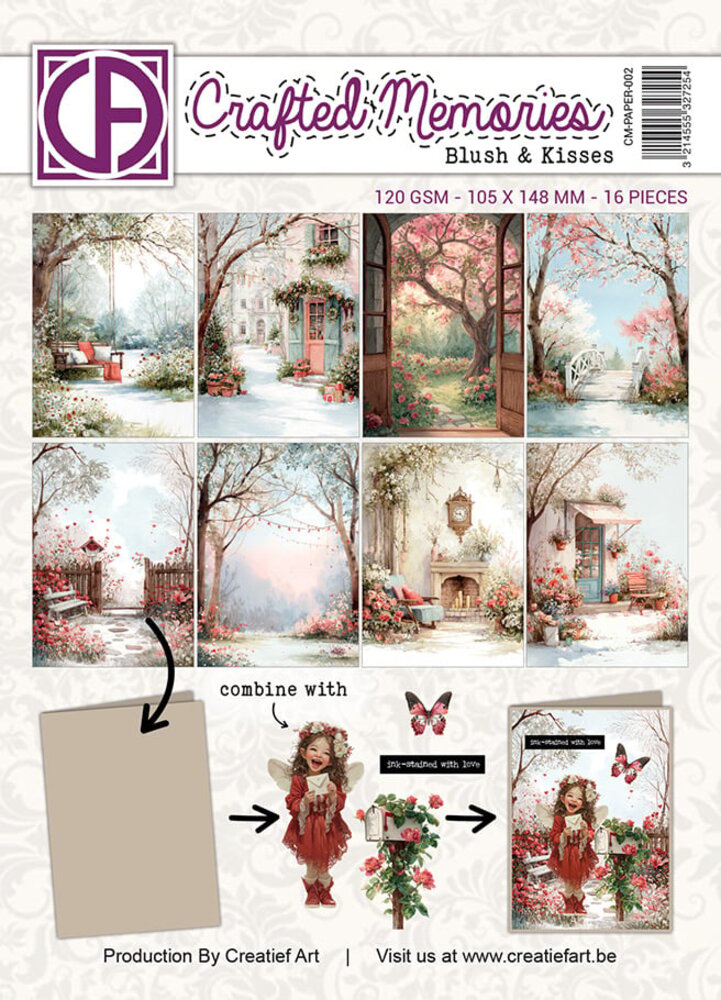 Creatief Art Blush and Kisses A6 Collage Paper (CM-PAPER-002)