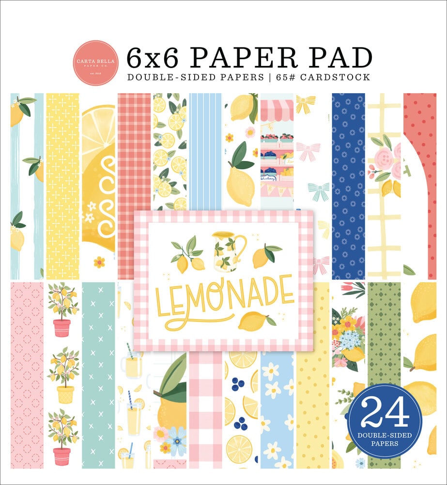 Carta Bella Lemonade 6x6 Inch Paper Pad (CBLE495023) Carta Bella Lemonade 6x6 Inch Paper Pad (CBLE495023)