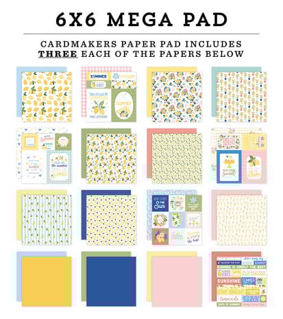 Carta Bella Lemonade 6x6 Inch Mega Pad (CBLE495031) Carta Bella Lemonade 6x6 Inch Mega Pad (CBLE495031)