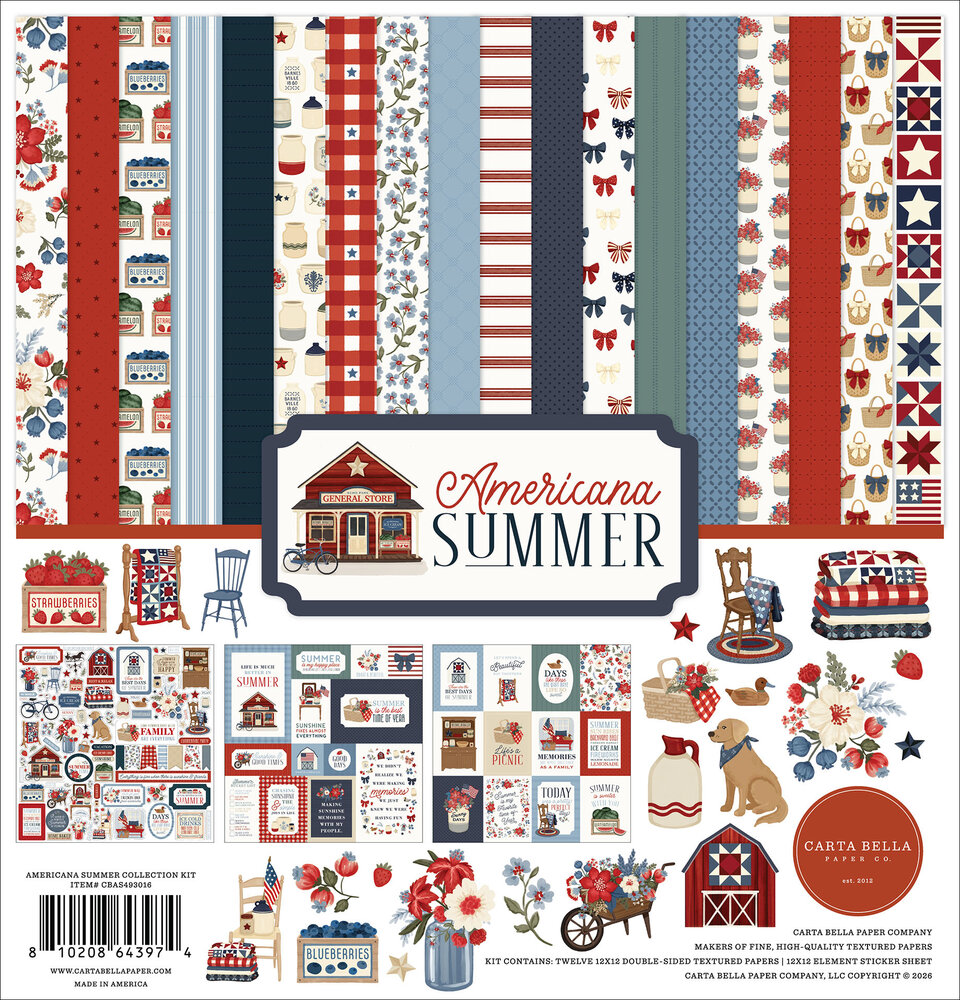 Carta Bella Americana Summer 12x12 Inch Collection Kit (CBAS493016)