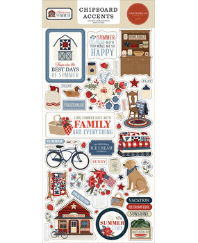 Carta Bella Americana Summer 6x13 Inch Chipboard Accents (CBAS493021)