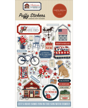 Carta Bella Americana Summer Puffy Stickers (CBAS493066) Carta Bella Americana Summer Puffy Stickers (CBAS493066)