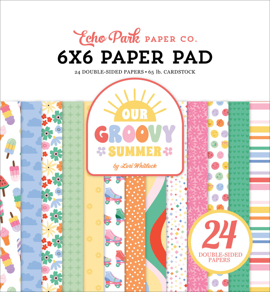Echo Park Our Groovy Summer 6x6 Inch Paper Pad (OGS496023)