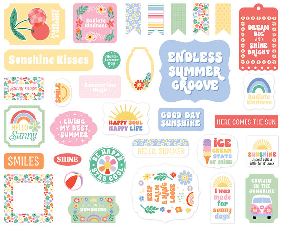 Echo Park Our Groovy Summer Ephemera (OGS496024) Echo Park Our Groovy Summer Ephemera (OGS496024)