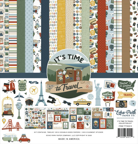 Echo Park It's Time To Travel 12x12 Inch Collection Kit (TTT494016)