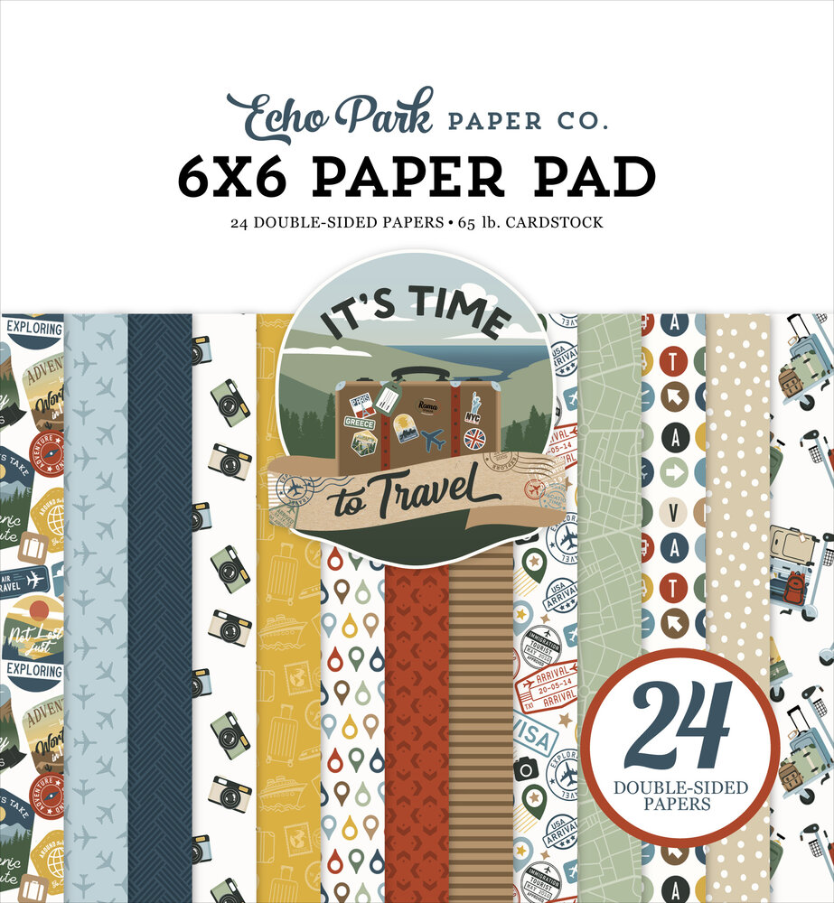 Echo Park It's Time To Travel 6x6 Inch Paper Pad (TTT494023)