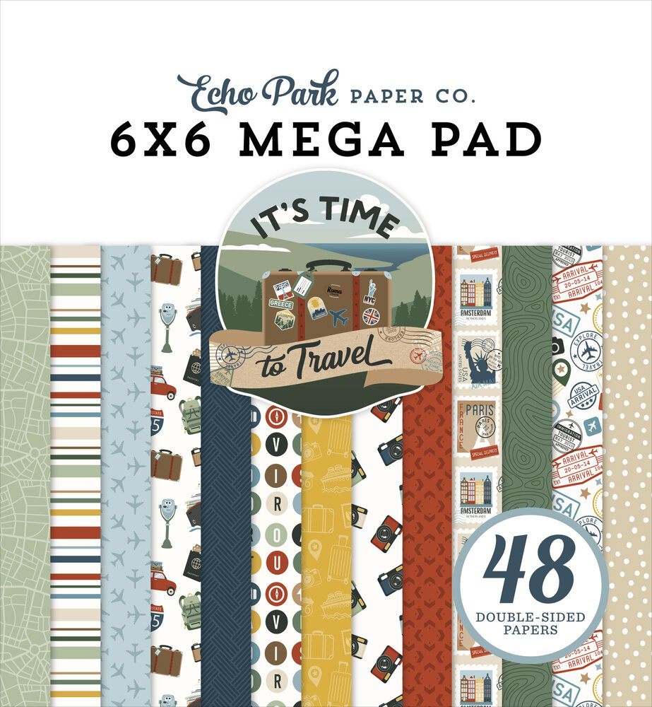 Echo Park It's Time To Travel 6x6 Inch Mega Pad (TTT494031)