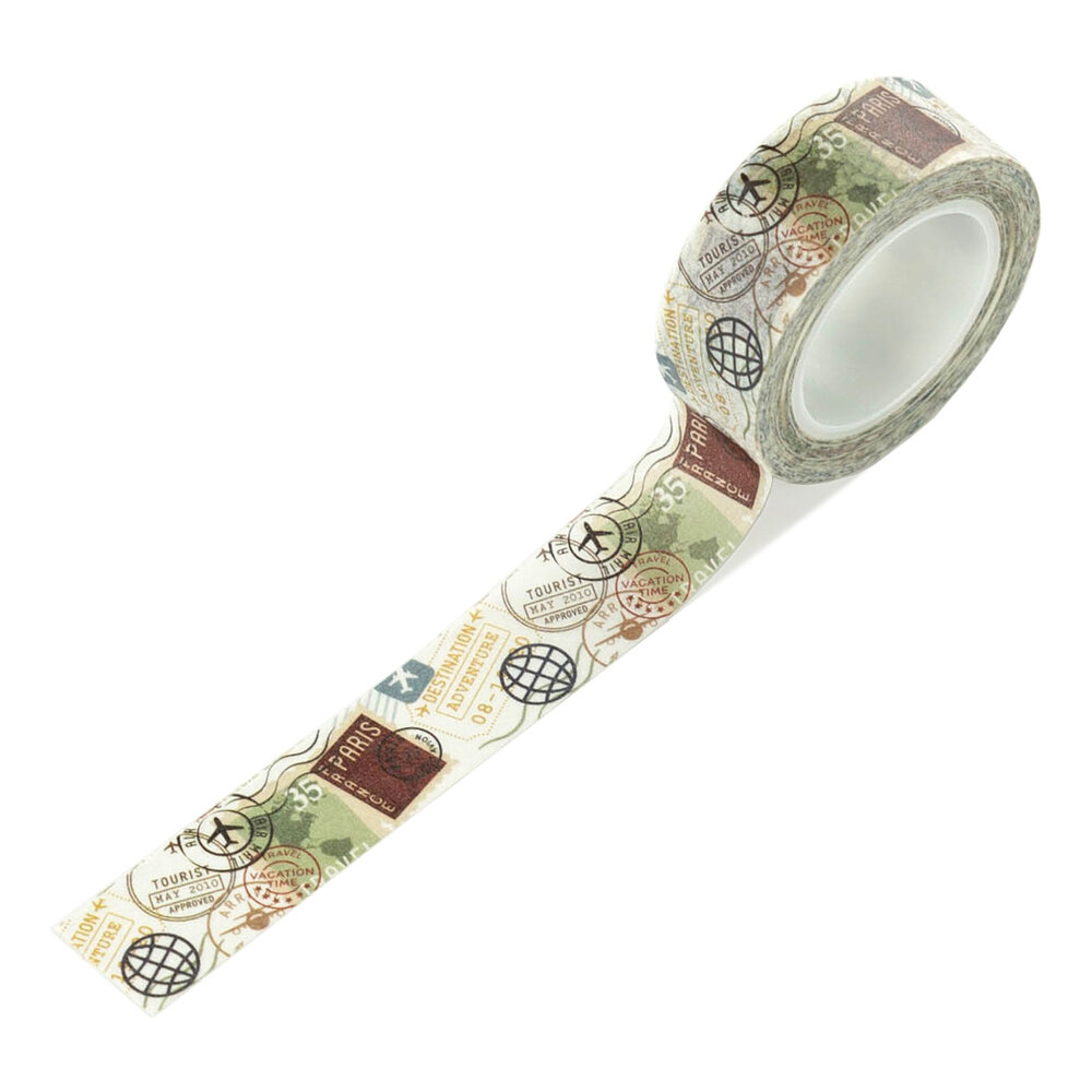 Echo Park It's Time To Travel Washi Tape Destination Stamps (TTT494027)