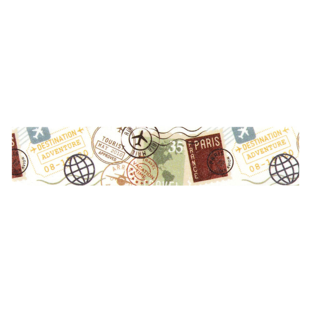 Echo Park It's Time To Travel Washi Tape Destination Stamps (TTT494027)