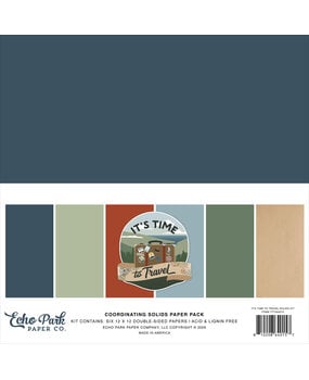 Echo Park It's Time To Travel 12x12 Inch Coordination Solids Paper Pack (TTT494015) Echo Park It's Time To Travel 12x12 Inch Coordination Solids Paper Pack (TTT494015)