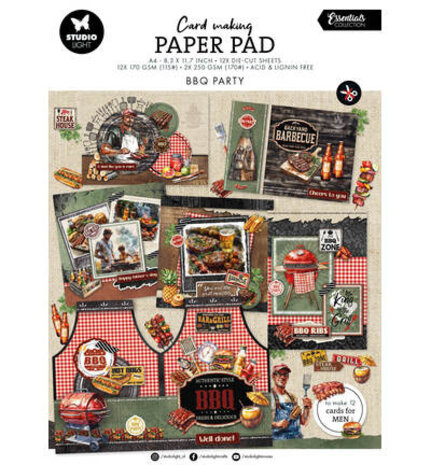 Studio Light Essentials BBQ Party A4 Card Making Pad (SL-ES-CMP27)