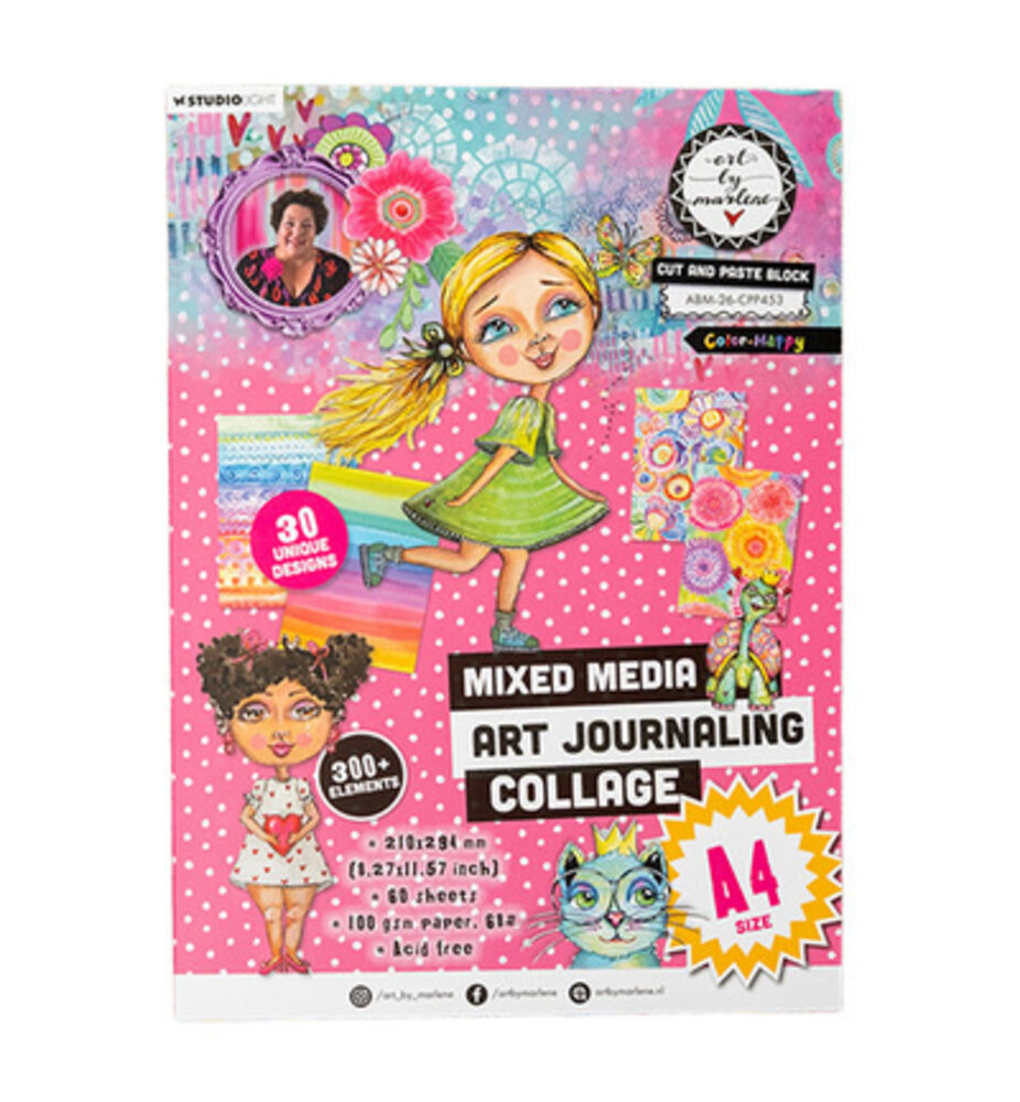 Studio Light Color-Happy A4 Collage Paper Pad (ABM-26-MPP453)