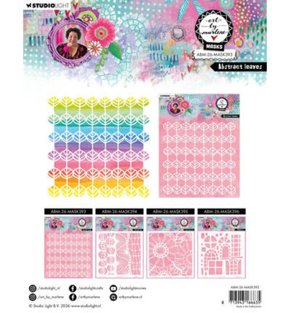 Studio Light PRE-ORDER Masking Stencil Abstract Leaves (ABM-26-MASK393) Studio Light PRE-ORDER Masking Stencil Abstract Leaves (ABM-26-MASK393)