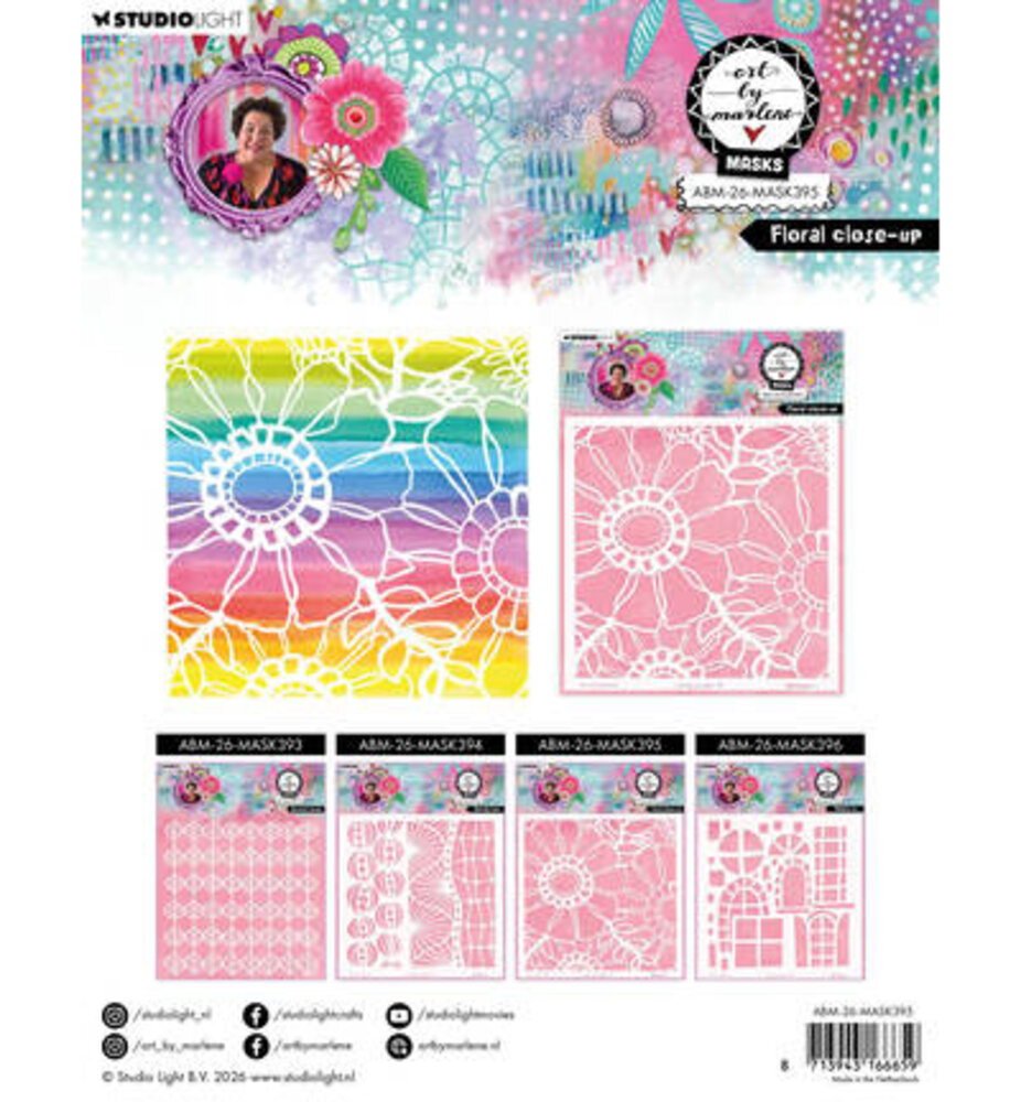 Studio Light Masking Stencil Floral Close-Up (ABM-26-MASK395)