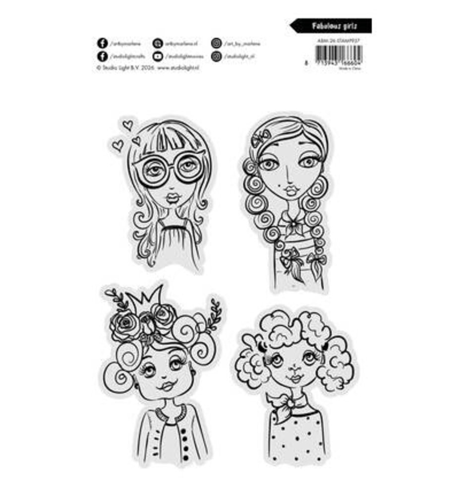 Studio Light PRE-ORDER Clear Stamp Fabulous Girls (ABM-26-STAMP937) Studio Light PRE-ORDER Clear Stamp Fabulous Girls (ABM-26-STAMP937)