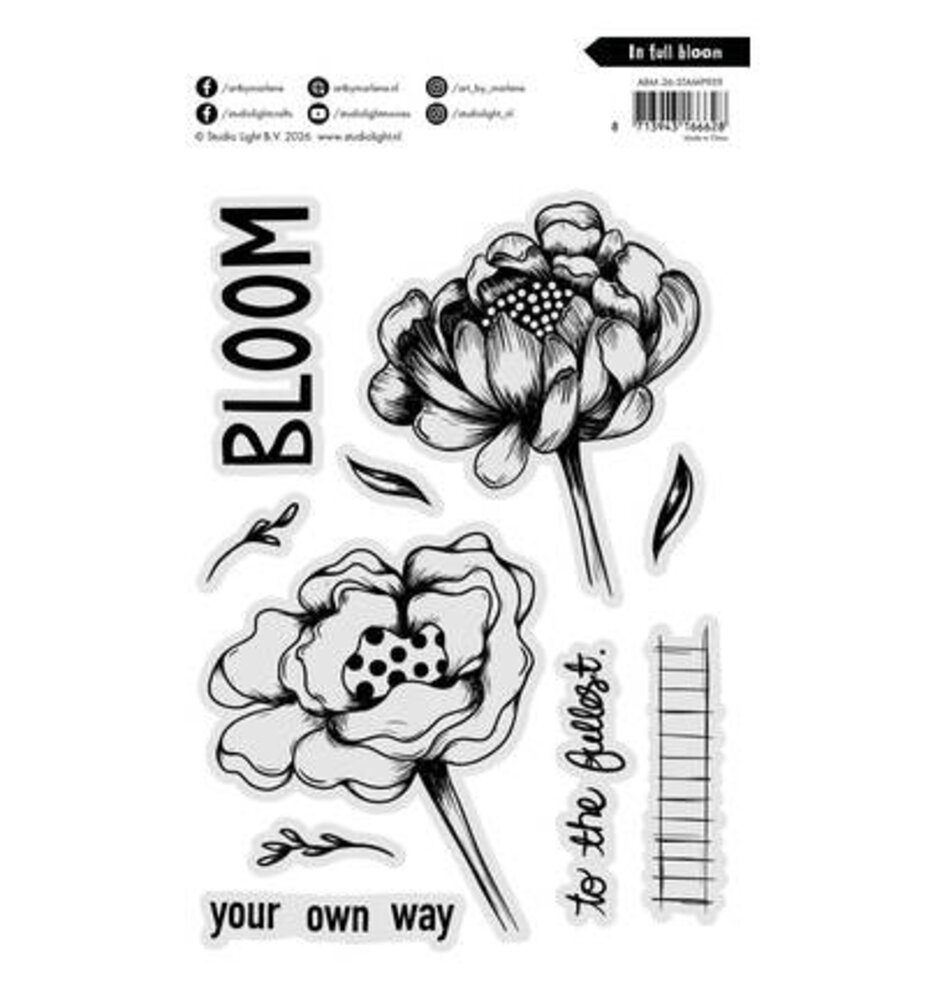 Studio Light Clear Stamp In Full Bloom (ABM-26-STAMP939)