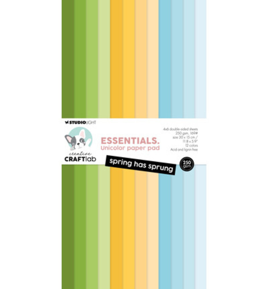 Creative Craftlab Essentials Spring Has Sprung Slimline Unicolor Paper Pad (CCL-ES-UPP471)