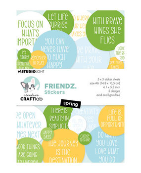 Creative Craftlab PRE-ORDER Friendz Spring A6 Sticker Pad (CCL-FR-STIC74)
