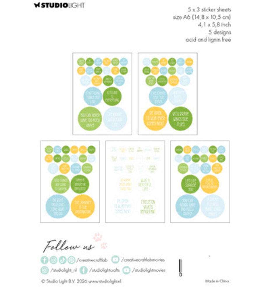 Creative Craftlab PRE-ORDER Friendz Spring A6 Sticker Pad (CCL-FR-STIC74)