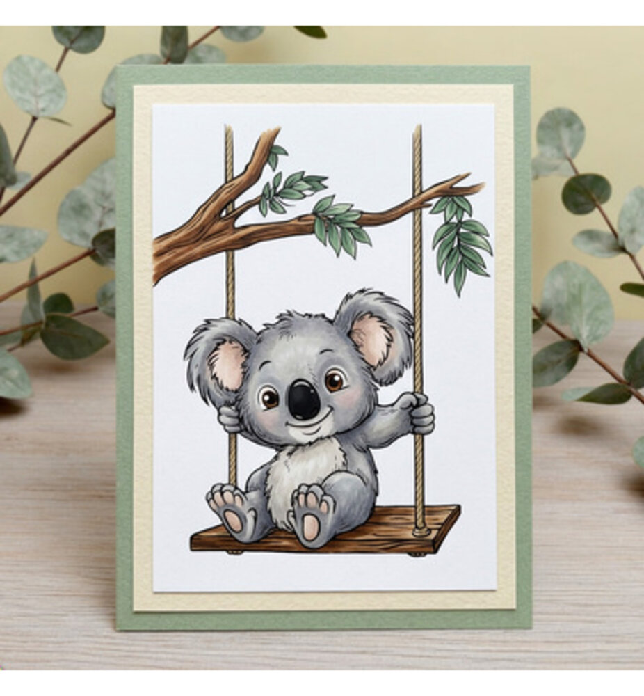 Studio Light PRE-ORDER Essentials Clear Stamps Swinging by Koala (SL-ES-STAMP946)