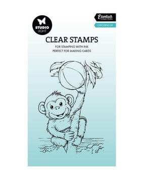 Studio Light PRE-ORDER Essentials Clear Stamps Catching up Monkey (SL-ES-STAMP947)