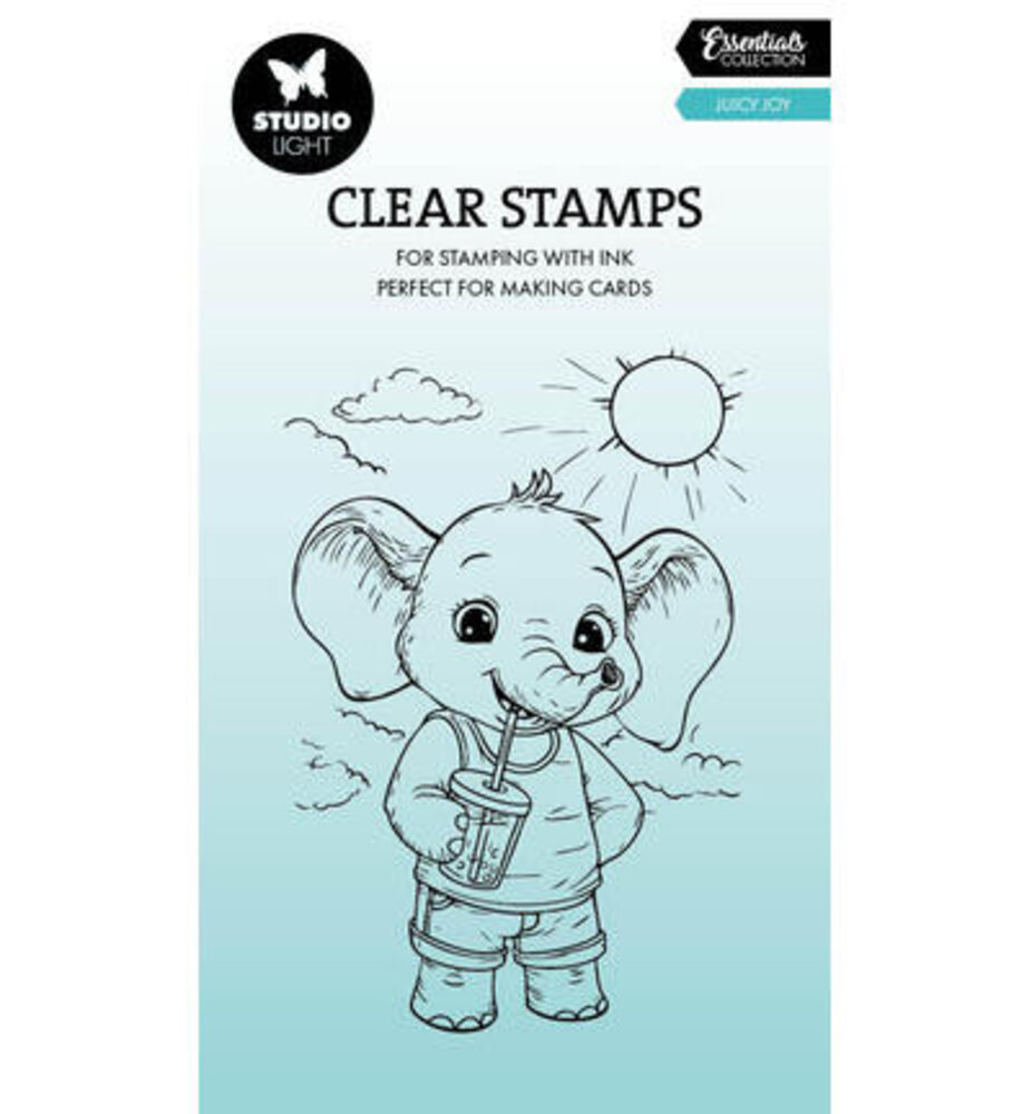 Studio Light PRE-ORDER Essentials Clear Stamps Juicy Joy Elephant (SL-ES-STAMP948)