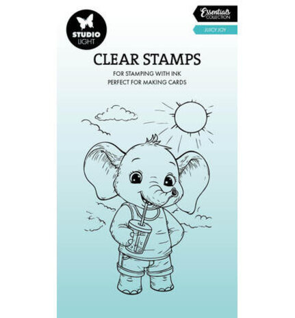 Studio Light PRE-ORDER Essentials Clear Stamps Juicy Joy Elephant (SL-ES-STAMP948)