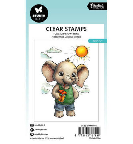 Studio Light PRE-ORDER Essentials Clear Stamps Juicy Joy Elephant (SL-ES-STAMP948)