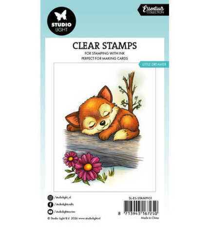 Studio Light PRE-ORDER Essentials Clear Stamps Little Dreamer Fox (SL-ES-STAMP951)