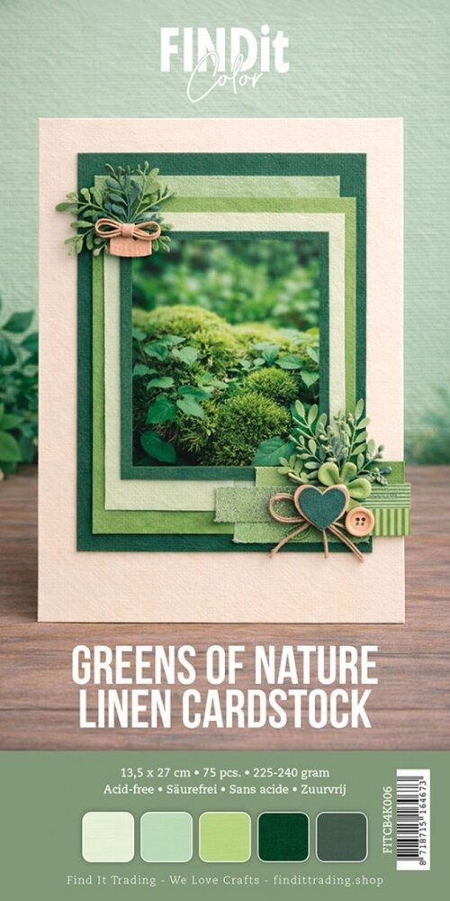 Find It Trading Linen Cardstock Pack 4K Greens Of Nature (FITCB4K006) Find It Trading Linen Cardstock Pack 4K Greens Of Nature (FITCB4K006)