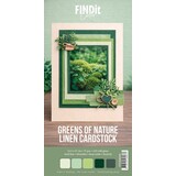 Find It Trading Linen Cardstock Pack 4K Greens Of Nature (FITCB4K006)