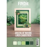 Find It Trading Linen Cardstock Pack A5 Greens Of Nature (FITCBA5006)