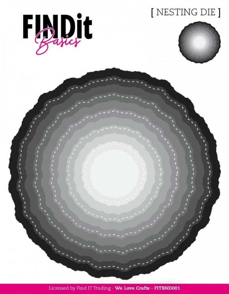 Find It Trading Stitched Wavey Circles Nesting Dies (FITBND001)