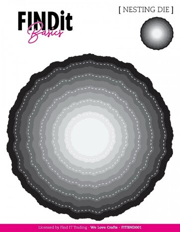 Find It Trading Stitched Wavey Circles Nesting Dies (FITBND001)