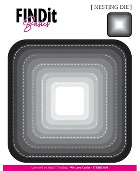Find It Trading Curved Squares Nesting Dies (FITBND004)