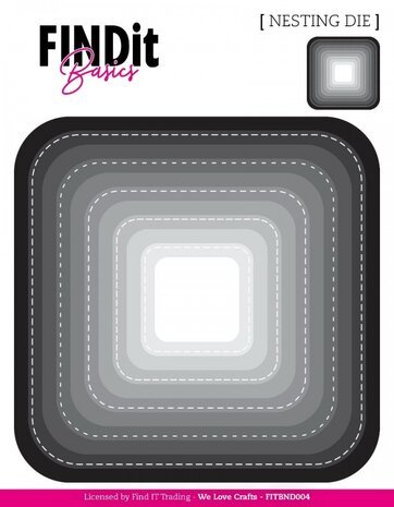 Find It Trading Curved Squares Nesting Dies (FITBND004)