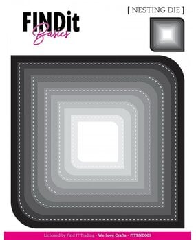 Find It Trading Stitched Dual Corner Squares Nesting Dies (FITBND009)