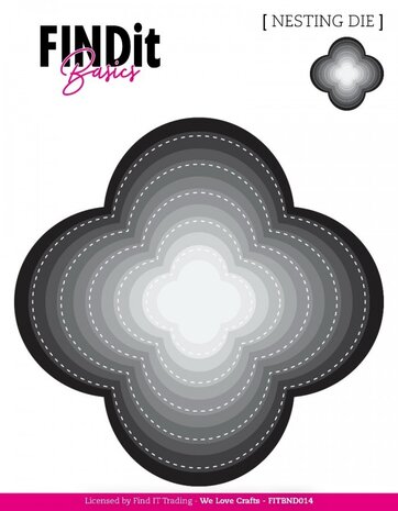 Find It Trading Stitched Quatrefoil Nesting Dies (FITBND014)