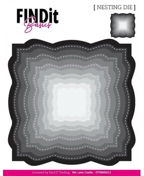 Find It Trading Wavey Squares Nesting Dies (FITBND015)