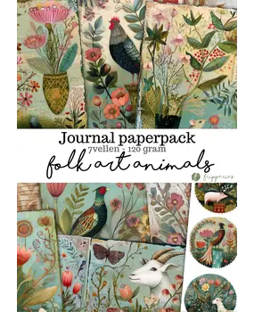 Fripperies Folk Art Animals A5 Journal Paperpack (FOL) Fripperies Folk Art Animals A5 Journal Paperpack (FOL)