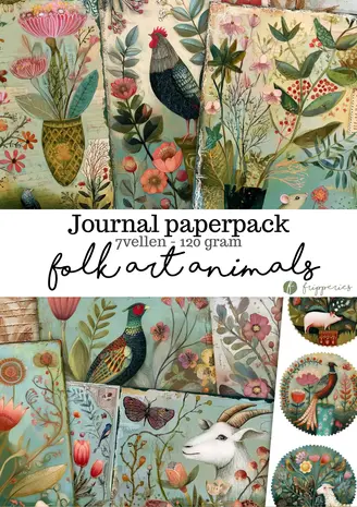 Fripperies Folk Art Animals A5 Journal Paperpack (FOL) Fripperies Folk Art Animals A5 Journal Paperpack (FOL)