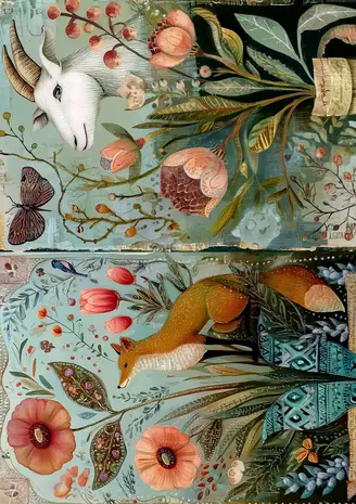 Fripperies Folk Art Animals A5 Journal Paperpack (FOL) Fripperies Folk Art Animals A5 Journal Paperpack (FOL)