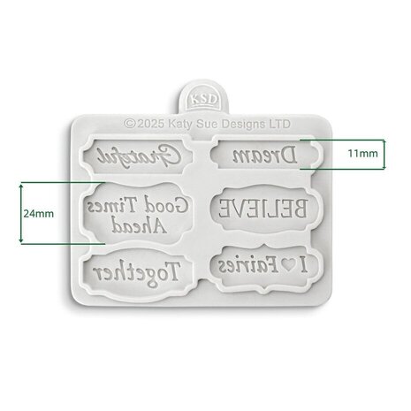 Cosmic Shimmer Silicone Mould Believers Mini Plaques (CE0157-CS)