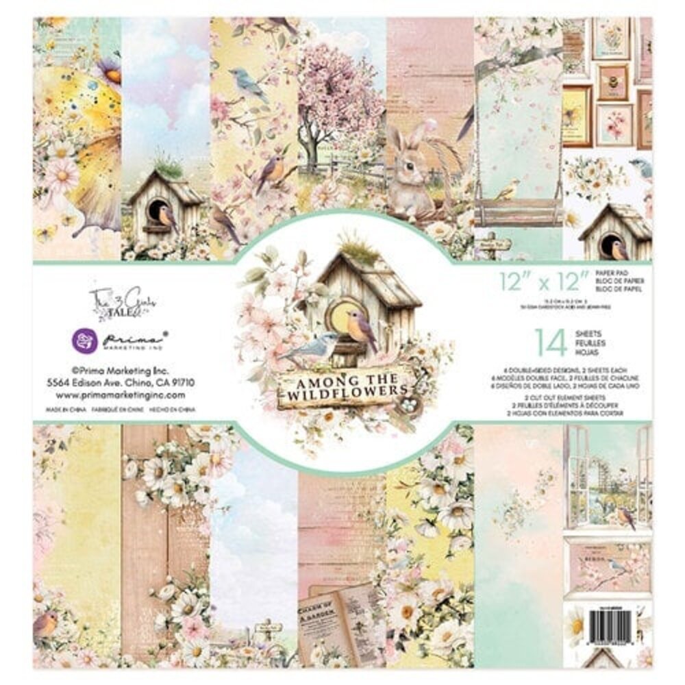 Prima Marketing Inc Among the Wildflowers 12x12 Inch Paper Pad (682224) Prima Marketing Inc Among the Wildflowers 12x12 Inch Paper Pad (682224)