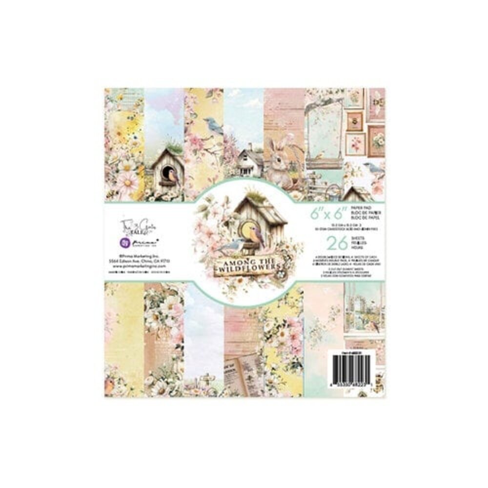 Prima Marketing Inc Among the Wildflowers 6x6 Inch Paper Pad (682231)