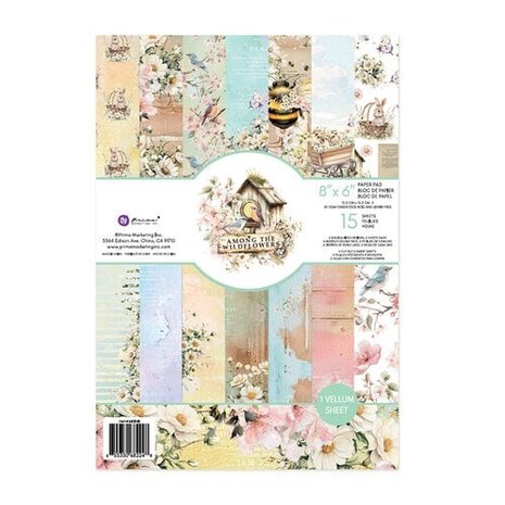 Prima Marketing Inc Among the Wildflowers 6x8 Inch Paper Pad (682248)