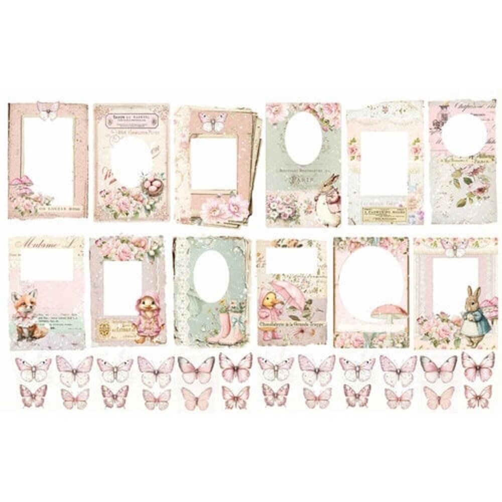 Prima Marketing Inc Sweet Spring Ephemera Butterflies & Frames (982164)